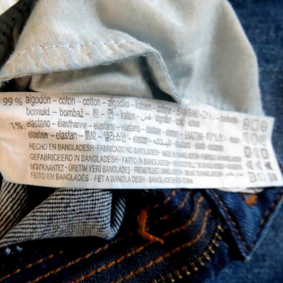 Zara 1975 Denim Sz 4 Denim Skinny Jeans Medium Blue Wash Subtle Distressed Look - Picture 7 of 16